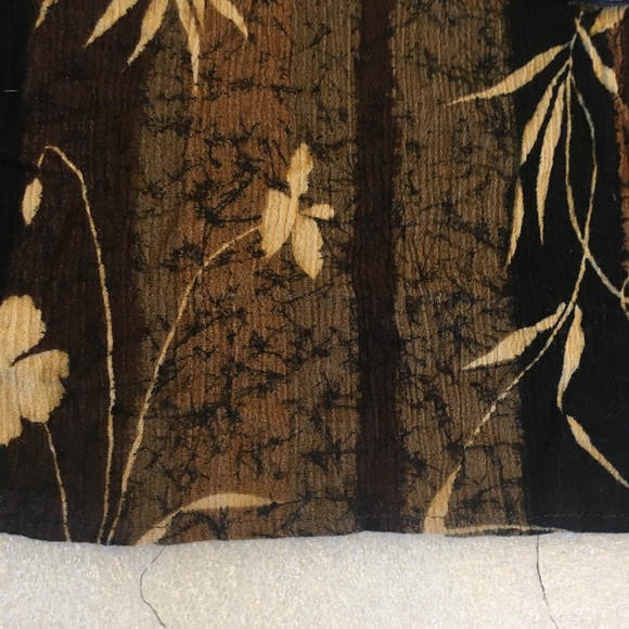 Rabbit Rabbit Rabbit Design -Size 8M- Short Sleeve Blouse-Brown Floral-Leaves~US - Picture 11 of 14